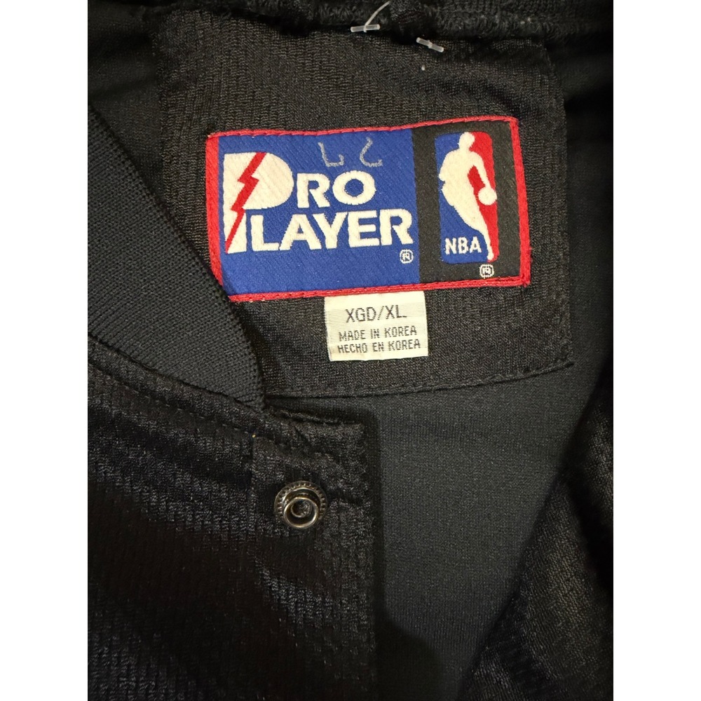 Vintage Pro Player NBA Los Angeles Lakers Warm Up Jacket Black Mesh Snap XL - Picture 3 of 6
